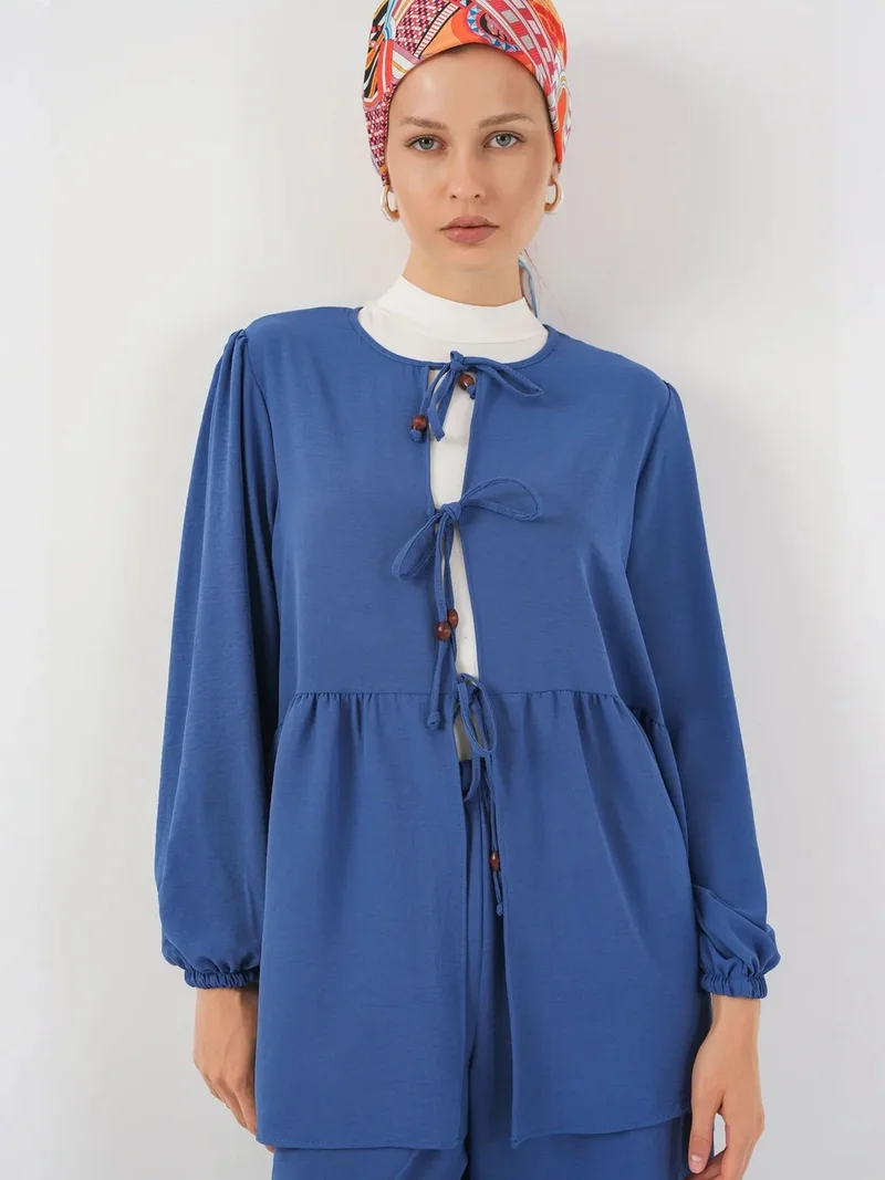 بيغ دارت BDART Crew Neck Long Tunic and Wide Leg Pants Set